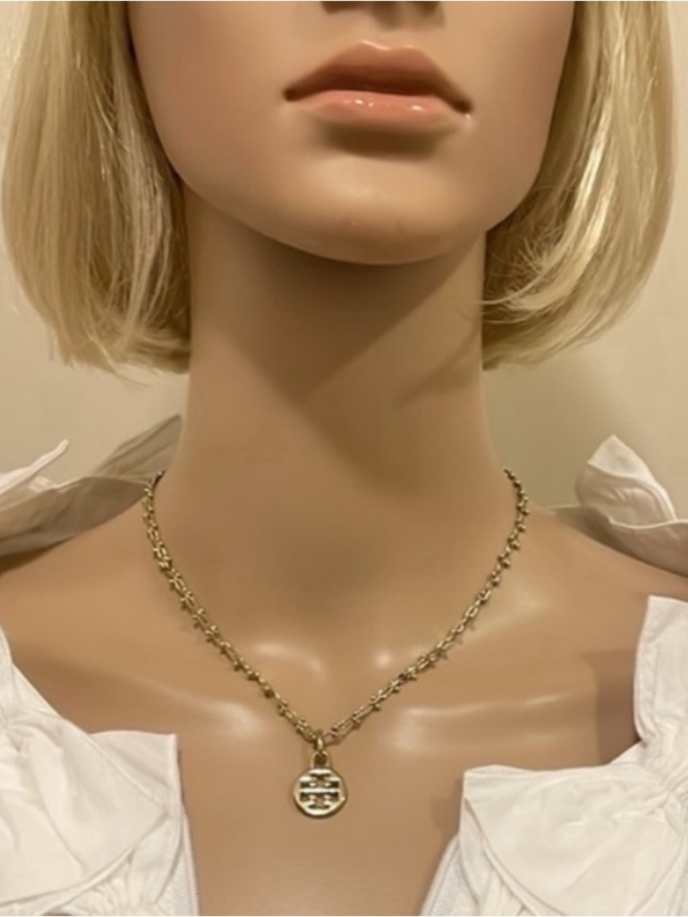 Pendant with Tory Burch Round Logo charm/ medallion